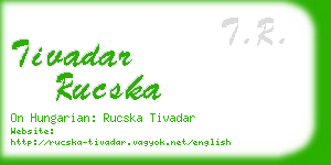 tivadar rucska business card